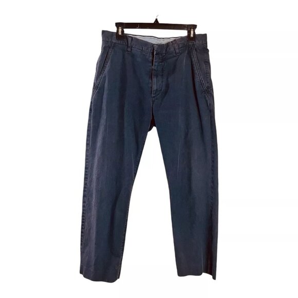 Theory Pants Men's 31 27 Culver Straight Leg Indigo Navy Dress Work Career Chino - Picture 1 of 5